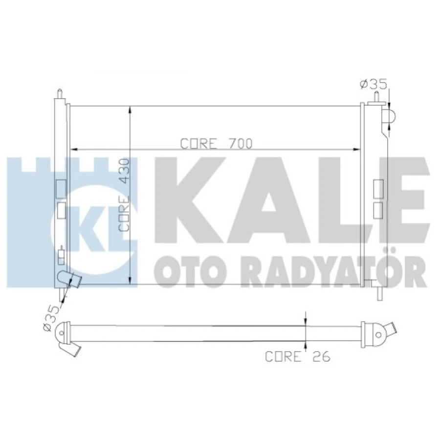 SU RADYATÖRÜ 698X408X26 ASX (GA) 1.8 DI-D 10-13