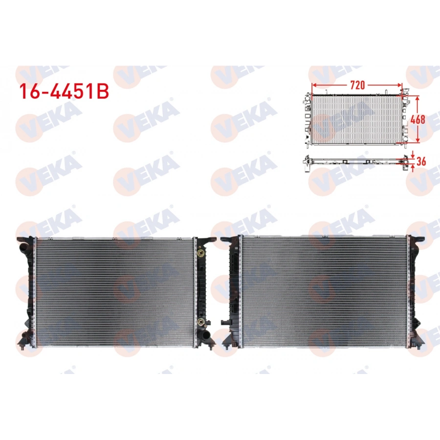 SU RADYATÖRÜ A4-A5-Q5 CDUC-CKVB-CKVC-CAPA-CCLA-CCWA-CCWB-CMUA-CRED 3,0 TFSI-3,0 TDI 08-