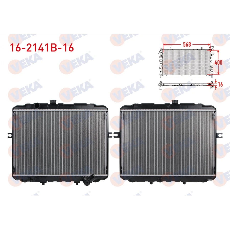 SU RADYATORU BRAZING 16mm HYUNDAI H100 2.5 D (KAMYONET) 1997-2004