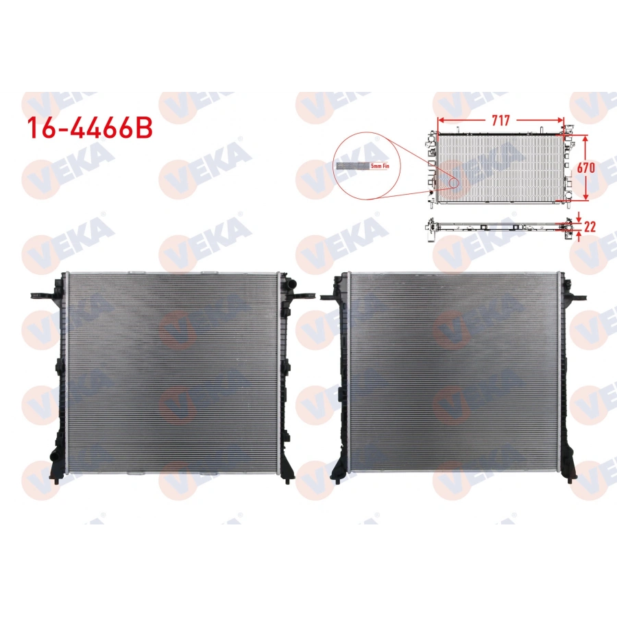 SU RADYATORU BRAZING (5 mm fin) VOLKSWAGEN CRAFTER 50 (SY_SZ) 2.0 TDI 2018-