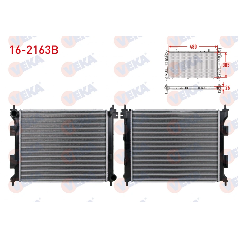 SU RADYATORU BRAZING (5mm fin) HYUNDAI I20 (GB) 1.4 CRDI 2015-