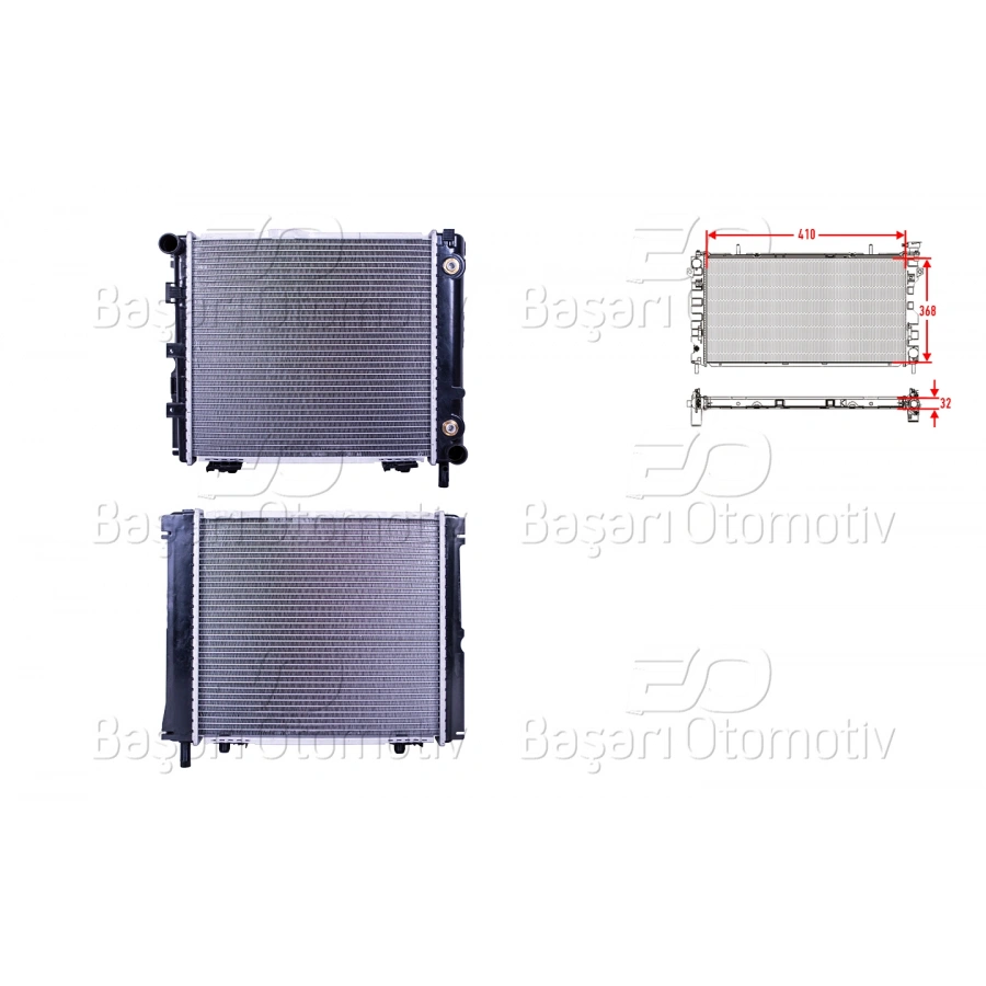 SU RADYATORU BRAZING AT 410X368X32 MERCEDES-BENZ BENZ COUPE C124 230CE W124 200E 230E 1985 >