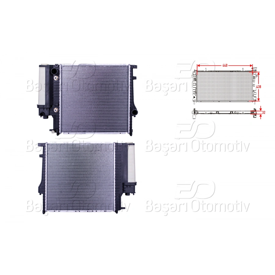 SU RADYATORU BRAZING AT 440X438X32 BMW 3 SERISI E36 3.16. 3.18. 3.20 89-95