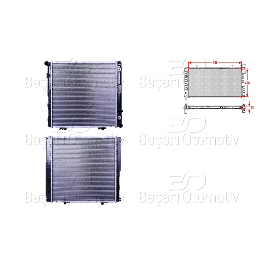SU RADYATORU BRAZING AT 488X488X32 MERCEDES-BENZ W124 E200 93>