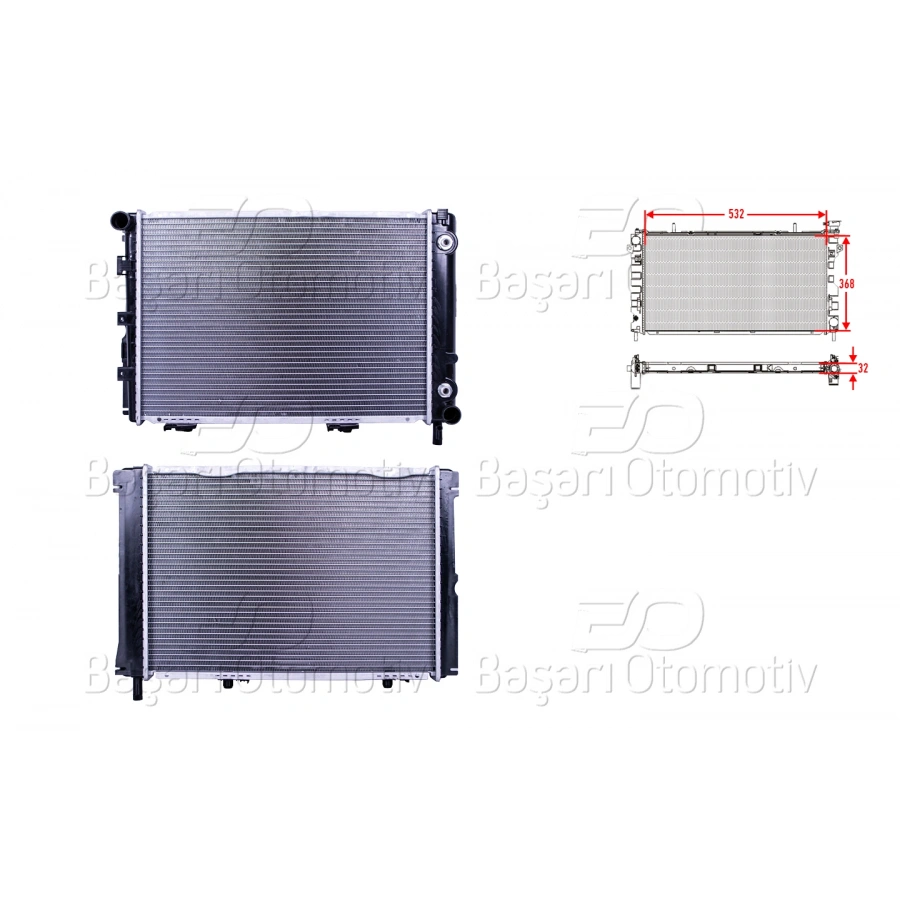 SU RADYATORU BRAZING AT 532X368X32 MERCEDES-BENZ E200D. 200D. 250D 84>