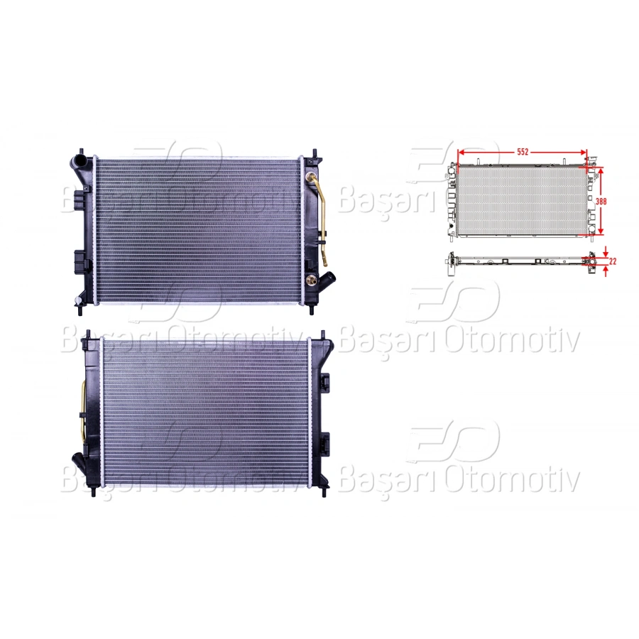 SU RADYATORU BRAZING AT 552X388X22 HYUNDAI I30 1 6GDI 12 >25310-3X101