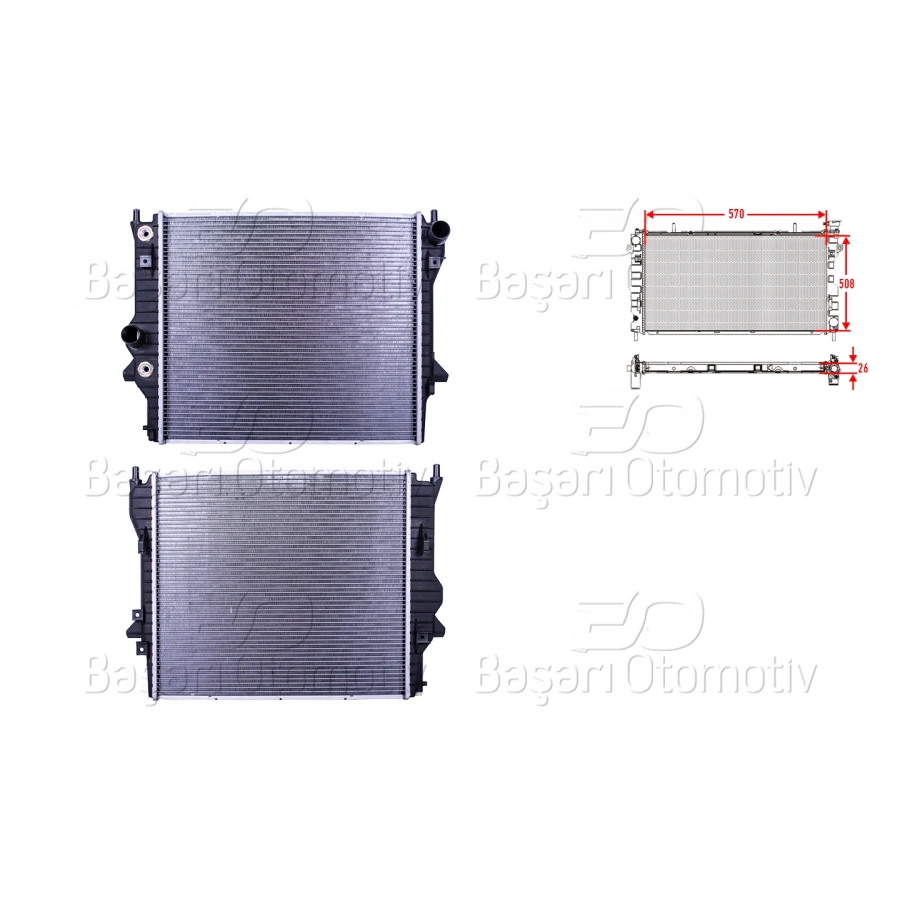 SU RADYATORU BRAZING AT 570X508X26 JAGUAR S-TYPE 3.0. 4.2 01-08