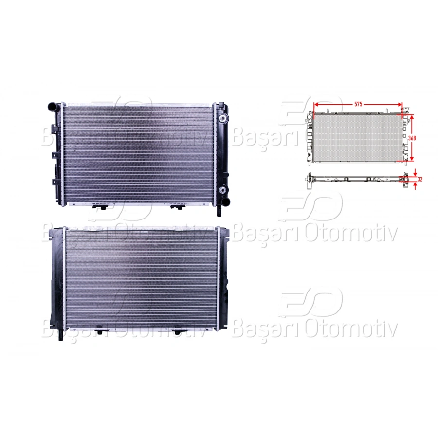 SU RADYATORU BRAZING AT 575X368X32 MERCEDES-BENZ BENZ 190 W201 2.0 D2.0 1982 >