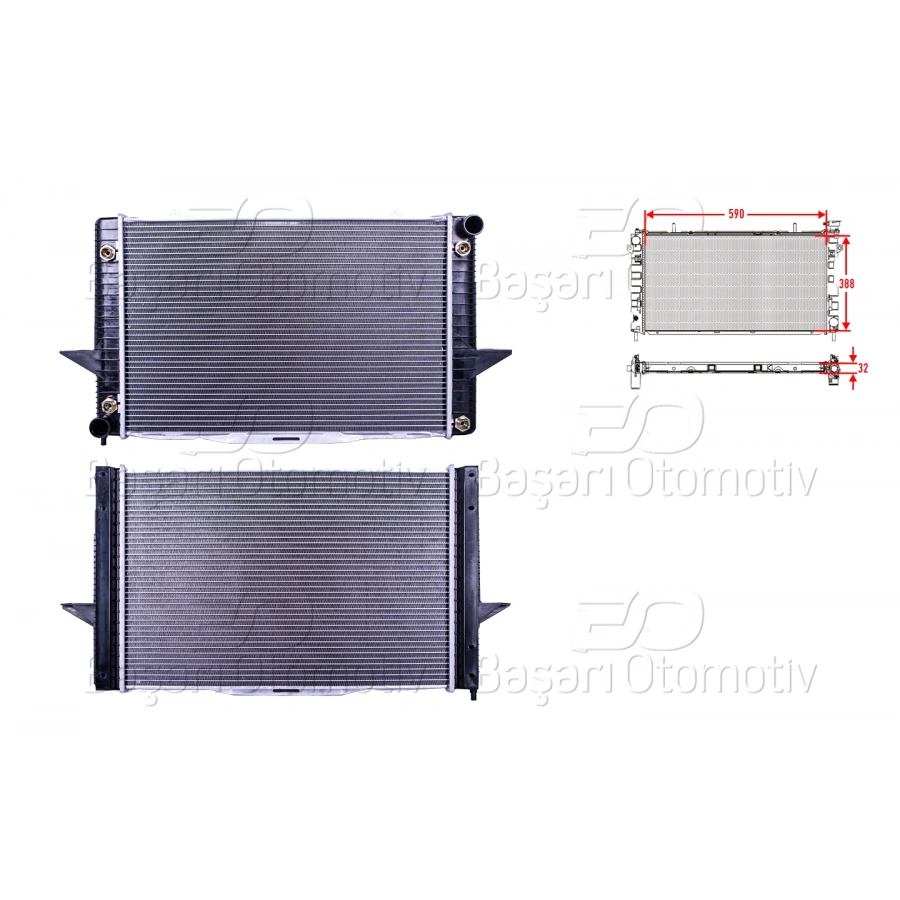 SU RADYATORU BRAZING AT 590X388X26 VOLVO S70. 850 TURBO 96>