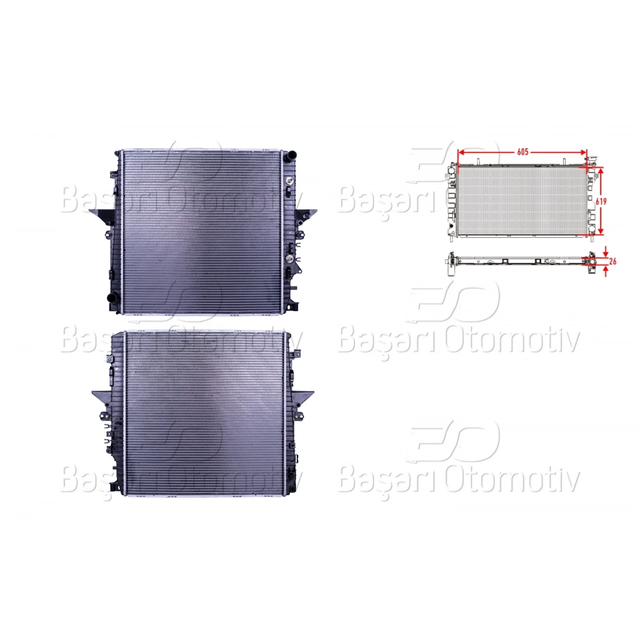 SU RADYATORU BRAZING AT 605X619X26 RANGE ROVER SPORT4.2 08>. 4.4TD