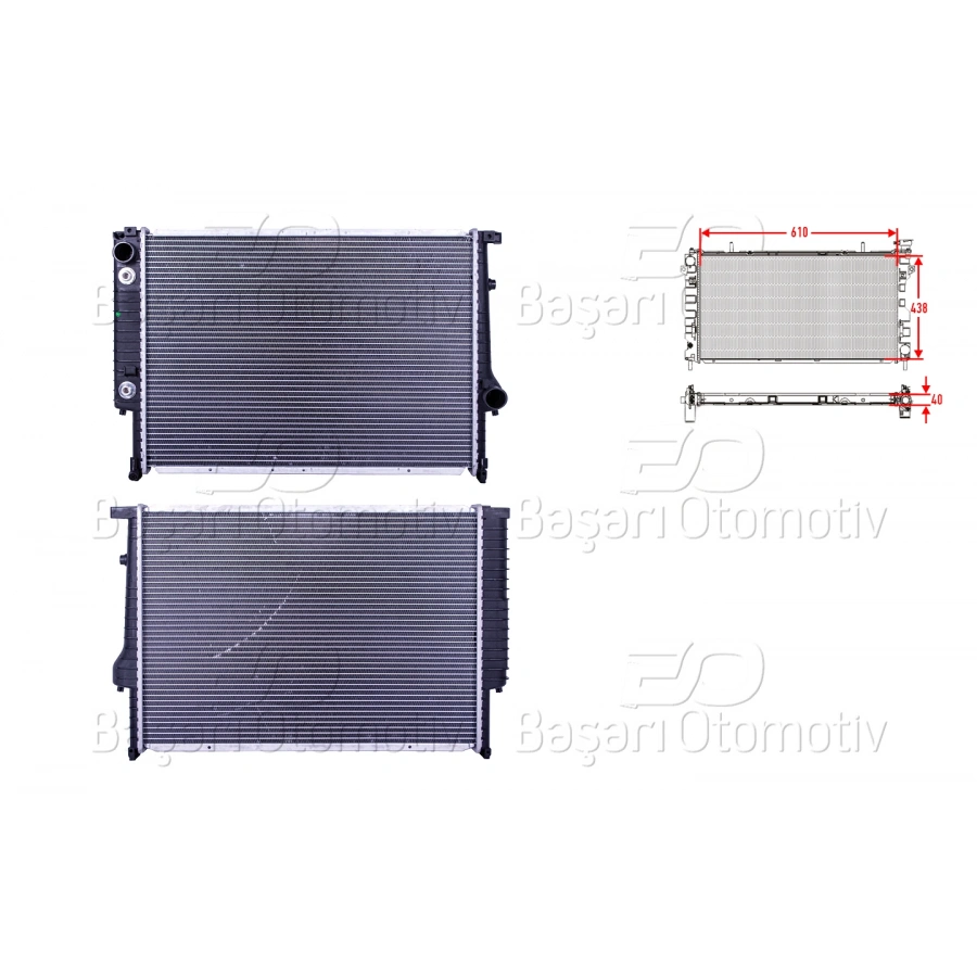 SU RADYATORU BRAZING AT 610X438X40 BMW 5 SERISI E34 87-93. 7 SERISI E32 1985-94 M30 730I