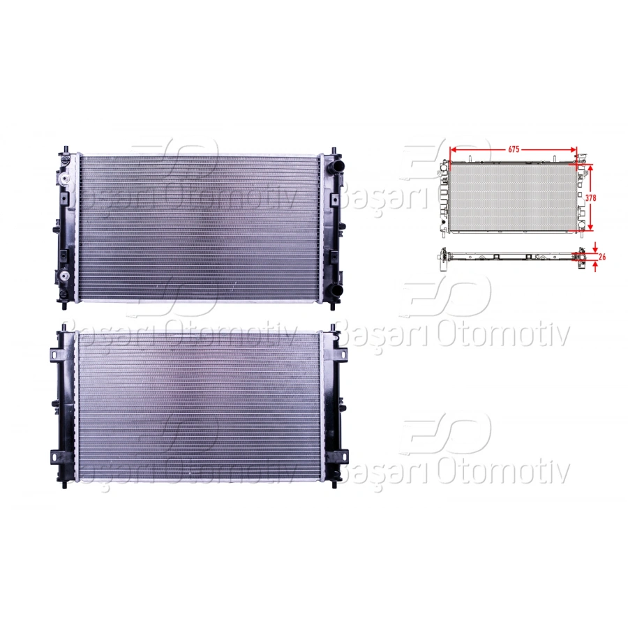 SU RADYATORU BRAZING AT 619X389X32 CHRYSLER STRATUS CABRIO (JA) 95-01