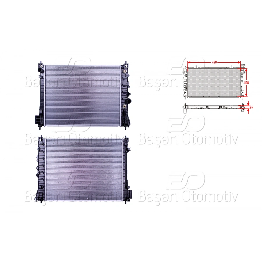 SU RADYATORU BRAZING AT 620X508X26 CHEVROLET TRAX 1.4 12>