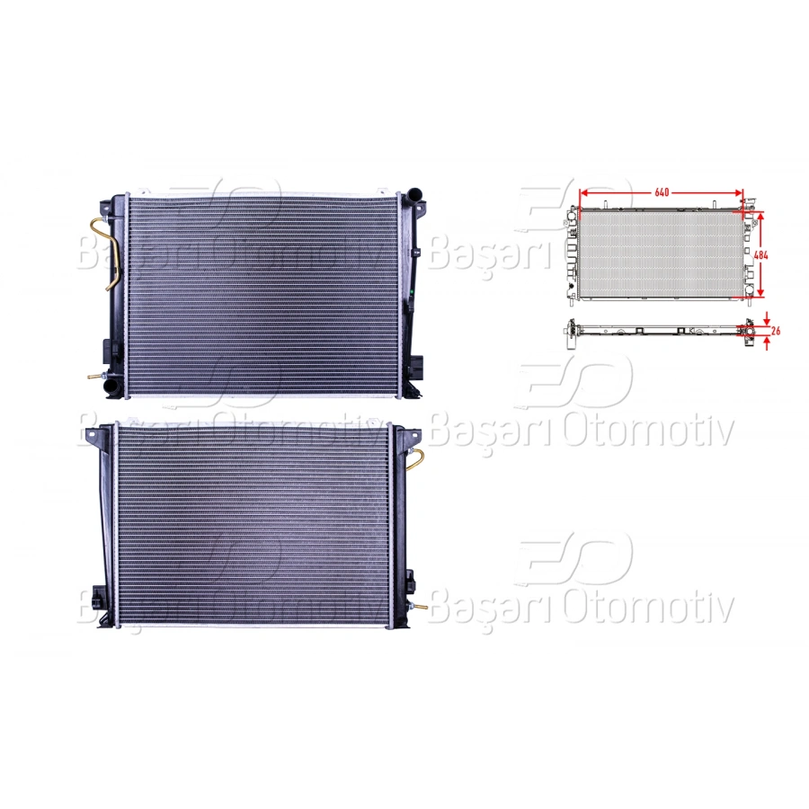SU RADYATORU BRAZING AT 640X484X26 MM HYUNDAI SONATA 2.0CRDI 06>