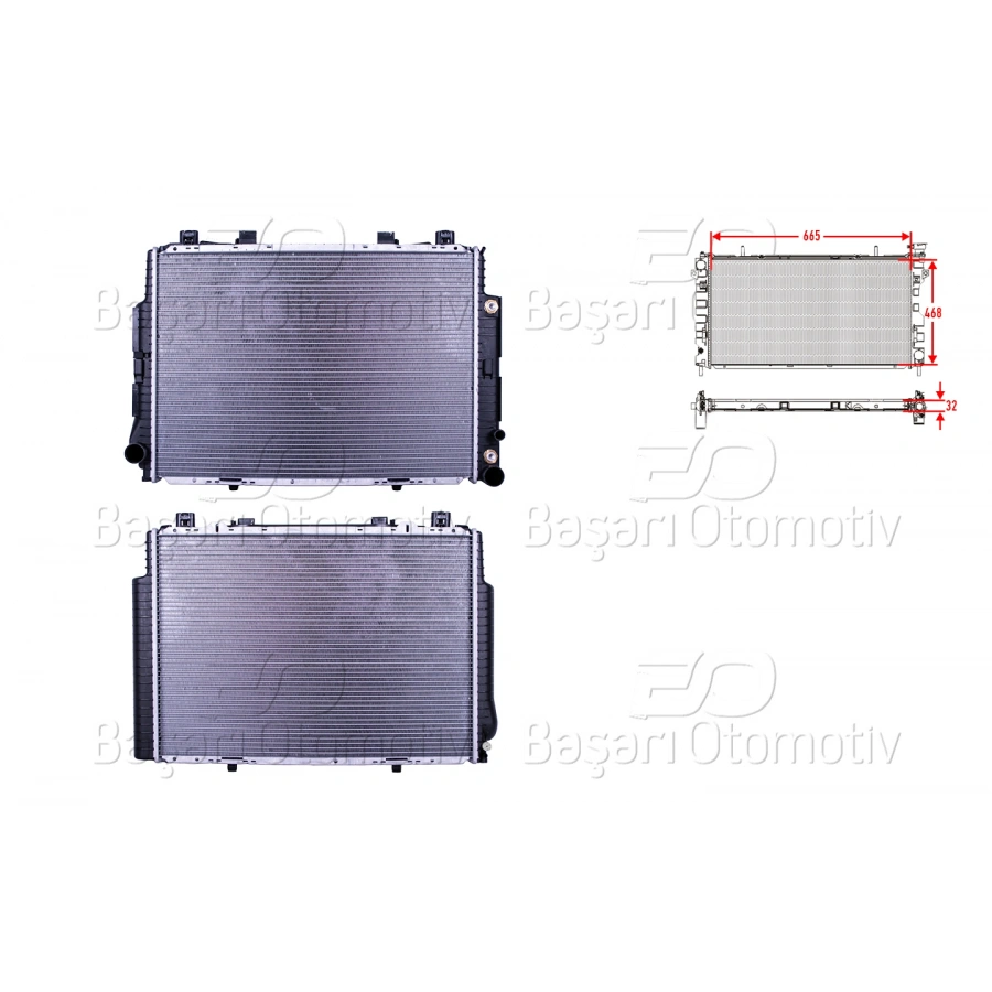 SU RADYATORU BRAZING AT 665X468X32 MERCEDES-BENZ W140 91>