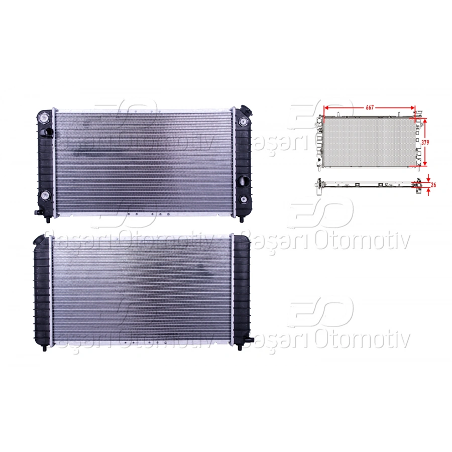 SU RADYATORU BRAZING AT 667X379X26 JEEP BLAZERS95>