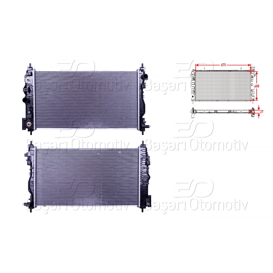 SU RADYATORU BRAZING AT 675X408X26MM CHEVROLET CRUZE 2.0 DIZEL 10>