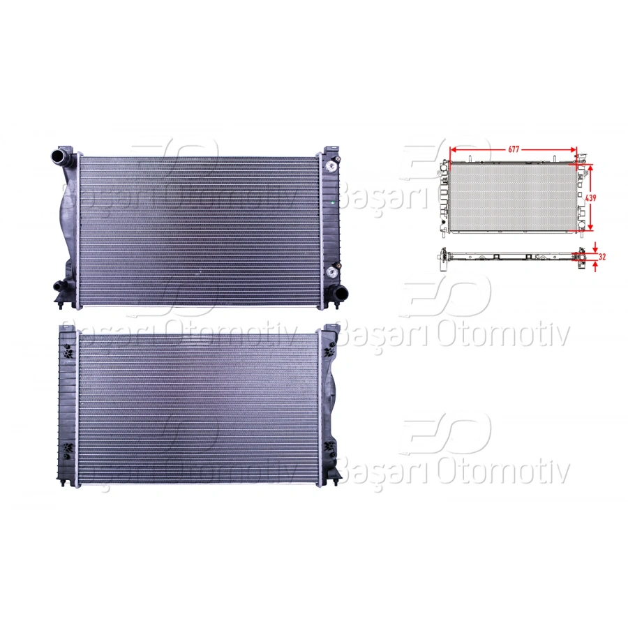 SU RADYATORU BRAZING AT 677X439X32 MM AUDI A6 2.0. 2.4. 3.2 04>