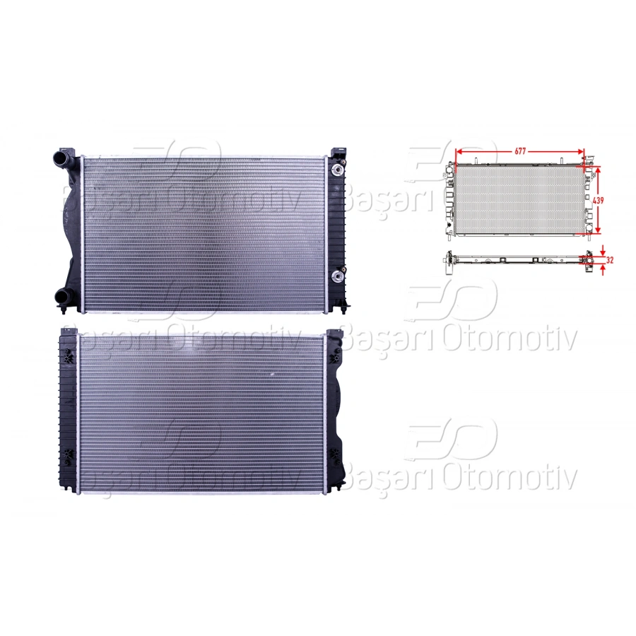 SU RADYATORU BRAZING AT 677X439X32 MM AUDI A6 2.0TDI. 2.0TFSI 04-11