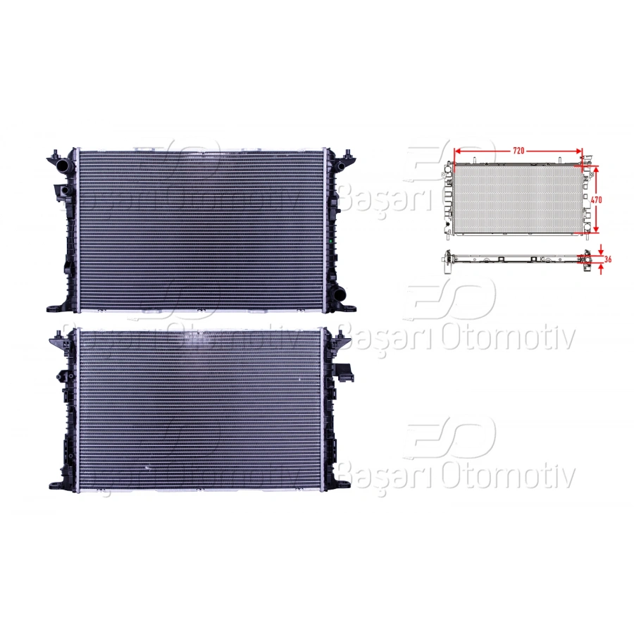 SU RADYATORU BRAZING AT 720X470X36 MM AUDI A8 3.0TDI. 3.0TFSI 10>
