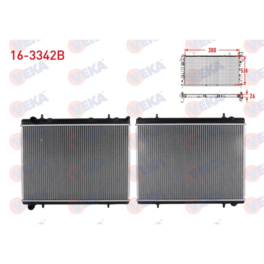SU RADYATORU BRAZING CITROEN C4 1.6 HDI A-T/M-T - 2.0 M-T 2004-2009/ PEUGEOT 307 1.6 HDI - 2.0i M-T 2000-2007