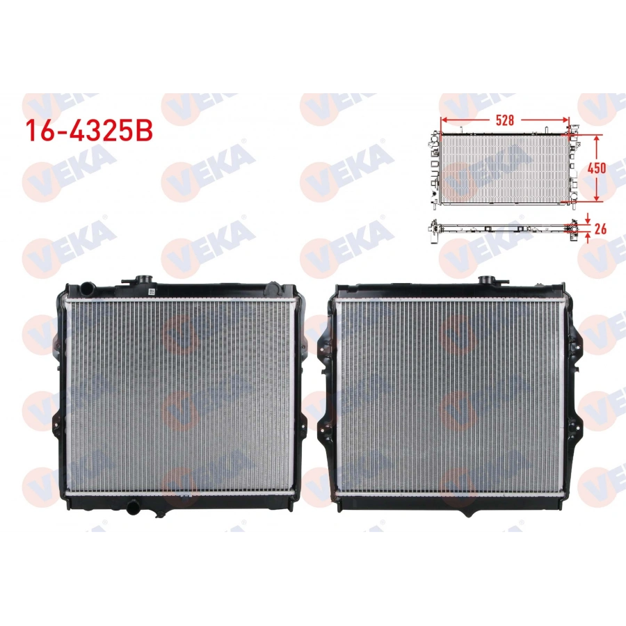 SU RADYATORU BRAZING DUZ CIKIS TOYOTA HI-LUX PICK UP (_N_) 2.4 D M-T 1983-2005