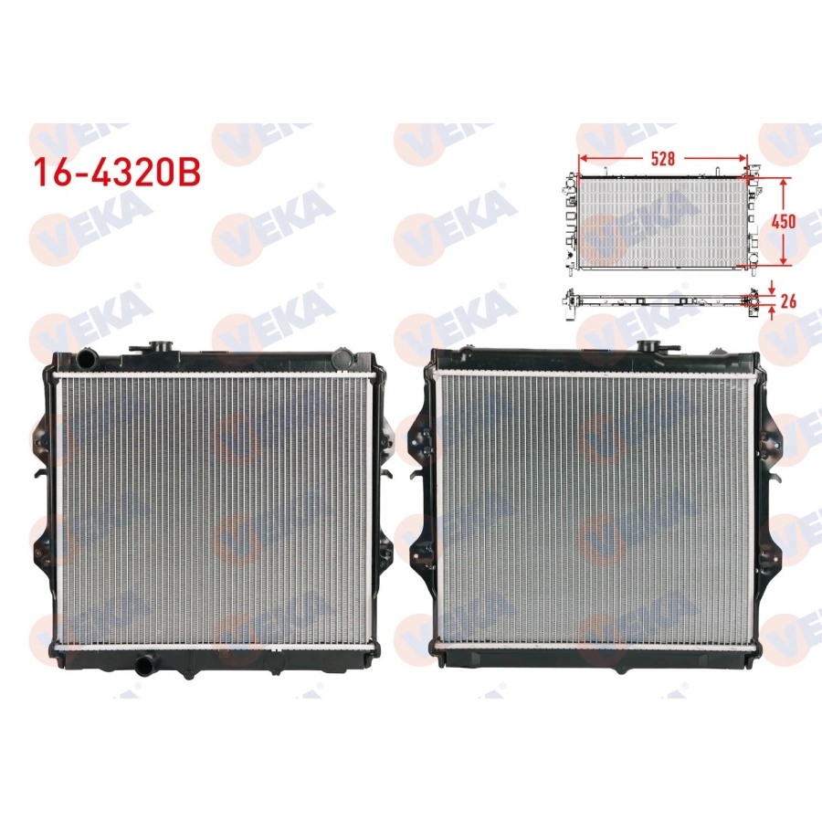 SU RADYATORU BRAZING EGIK CIKIS TOYOTA HI-LUX PICK UP (_N_) 2.4 D (LN145,LN150) M-T 1983-2005