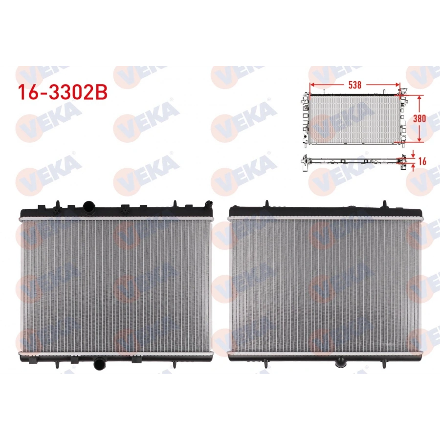 SU RADYATORU BRAZING FAN BAGLANTISI 3 AYAKLI PEUGEOT P301 / P1007 / P2008 / P207 / 1.6 HDi 2006- / CITROEN C2 / C3 II / C-ELYSEE / 1.4, 1.6, 1.6 HDi 2003- / OPEL CROSSLAND 1.2 T, 1.5 T 2017-