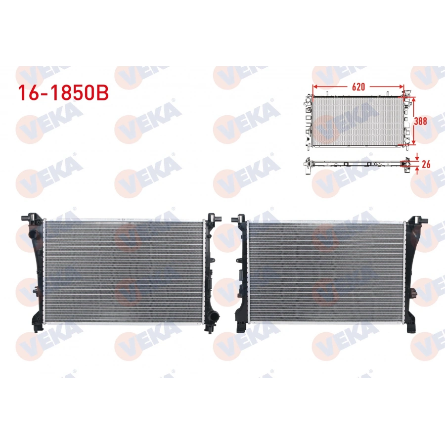 SU RADYATORU BRAZING FIAT 500L 0.9 - 1.3 MJT - 1.4i - 1.6 MJT 2012-