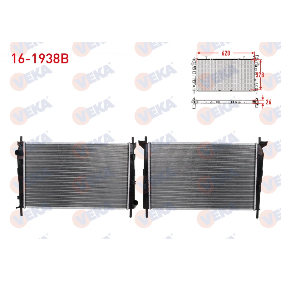 SU RADYATORU BRAZING FORD MONDEO I - II 1.6i 16v - 1.8i 16v - 2.0i 16v M-T AC+/- 1993-2000