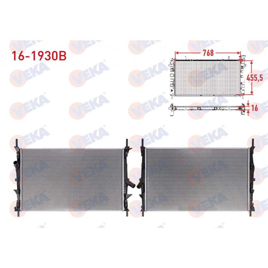 SU RADYATORU BRAZING FORD TRANSIT, CUSTOM V362, V363 2.2 TDCI 2013-2018 / TRANSIT V363 2.0 EcoBlue M-T 2016-2023