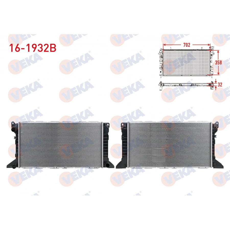 SU RADYATORU BRAZING FORD TRANSIT (T15) 2.5 TD M-T AC- (UZUN TIP) 1994-2000