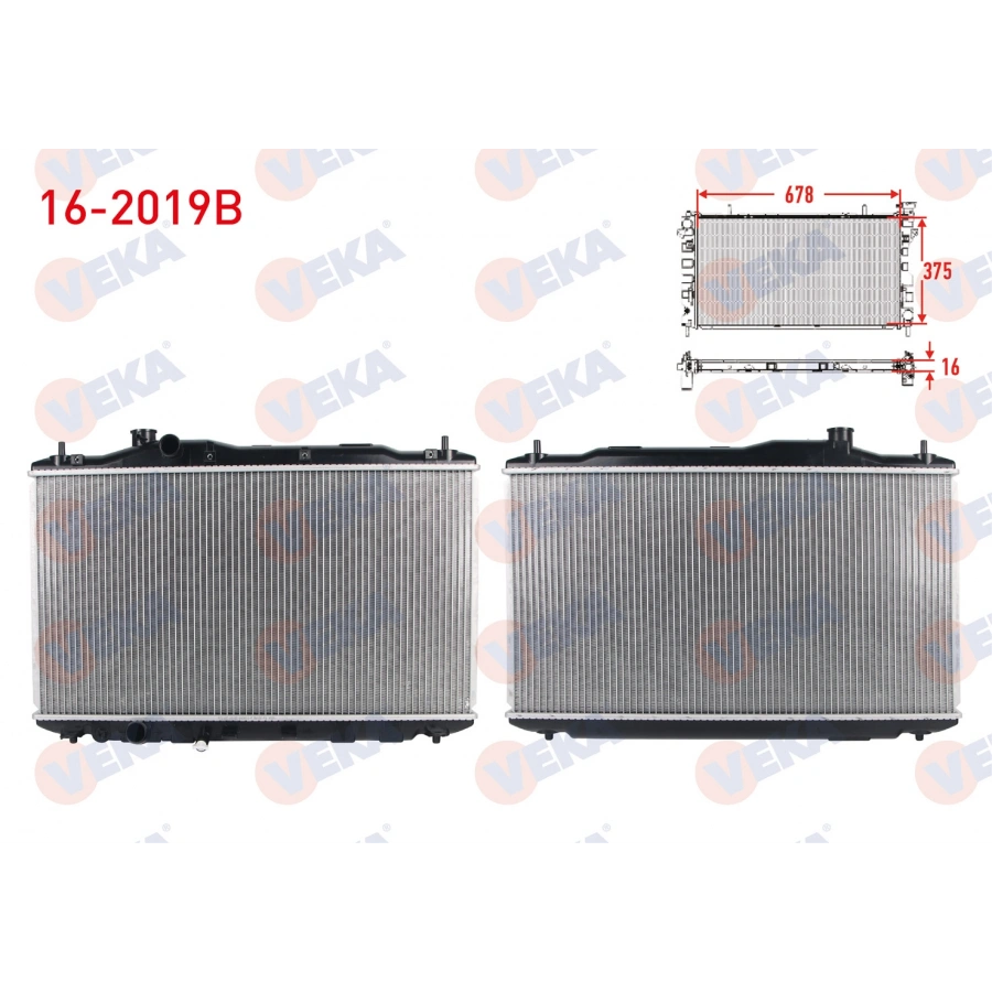 SU RADYATORU BRAZING HONDA CIVIC IX 1.6i M-T AC+/- 2012- / CIVIC VIII 1.8i M-T AC+/- 2005-2012