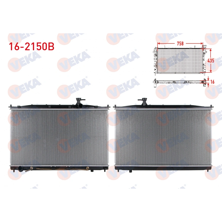 SU RADYATORU BRAZING HYUNDAI SANTA FE II (CM) 2.2 CRDI A-T AC+/-2006-2012