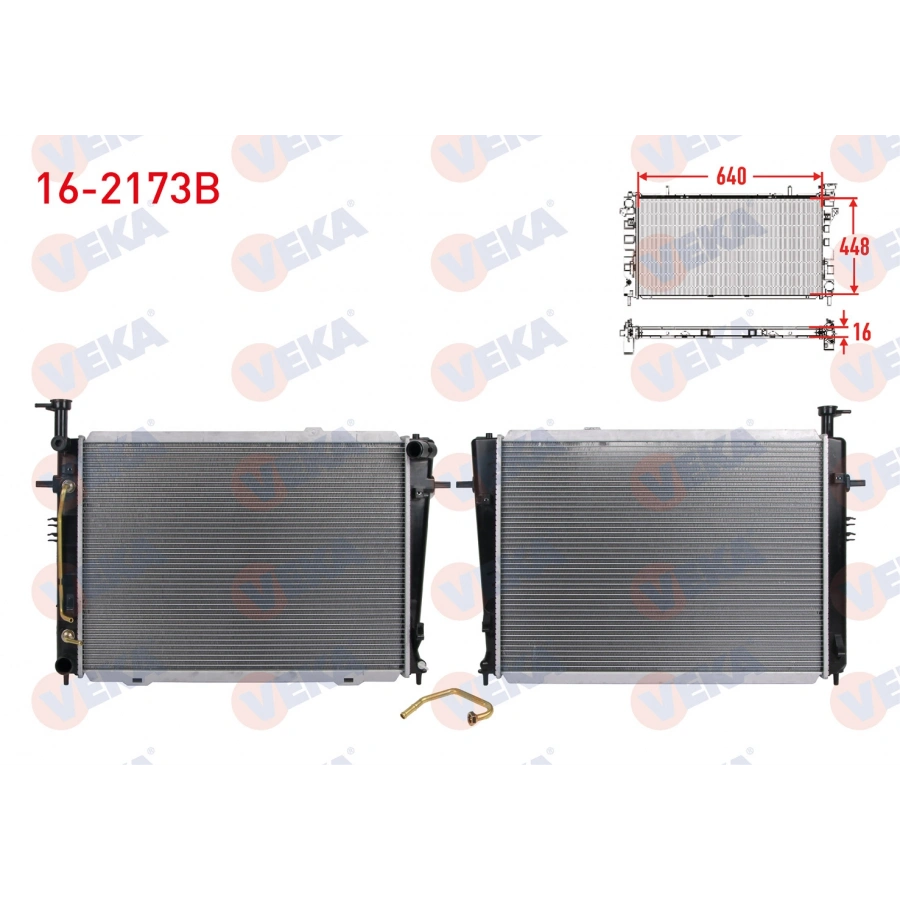 SU RADYATORU BRAZING HYUNDAI TUCSON 2.0 A-T 2004-2010/ KIA SPORTAGE (JE) 2.0 A-T 2004-2010