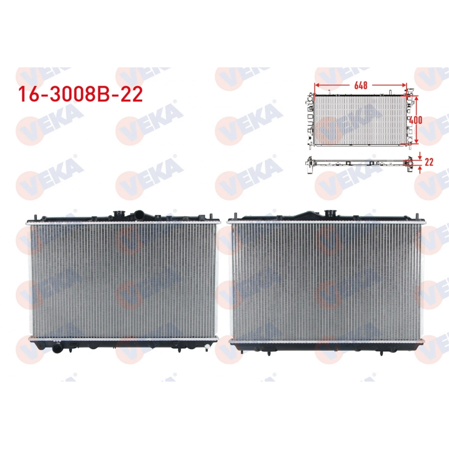 SU RADYATORU BRAZING KALINLIK 22mm MITSUBISHI CARISMA 1.6 - 1.8 16V M-T 1995-2006