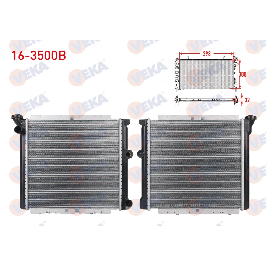 SU RADYATORU BRAZING KALINLIK 32mm RENAULT R9 1.4 - 1.6 KARBURATORLU 1985-2000