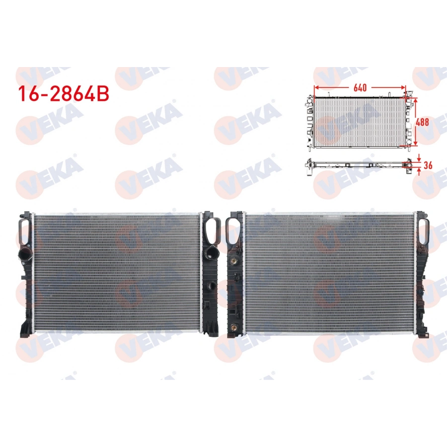 SU RADYATORU BRAZING KALINLIK 36mm MERCEDES CLS (C219) CLS 350 CDI - CLS 500 A-T/M-T 2004-2011/ E SERISI (W211) E 280 CDI - E 320 CDI A-T/M-T 2002-2008