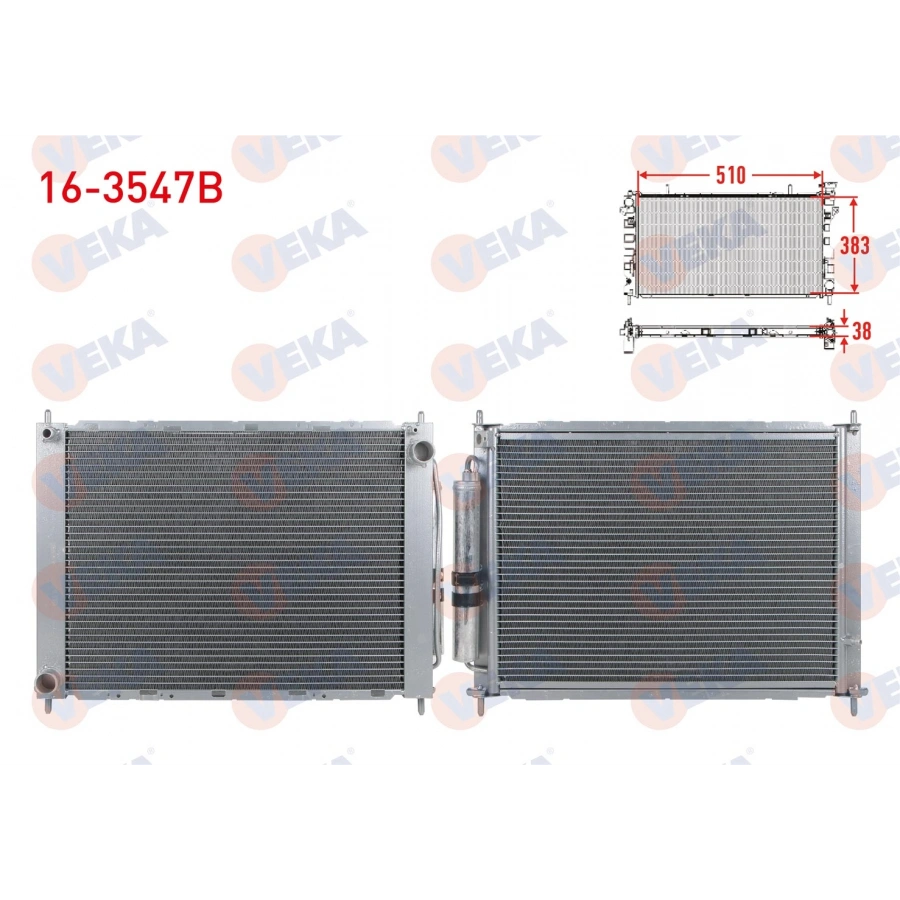 SU RADYATORU BRAZING+KLIMA RADYATOR TUPLU RENAULT CLIO III (BR0/1,CR0/1) 1.5 DCI M-T AC+ 2005-2012