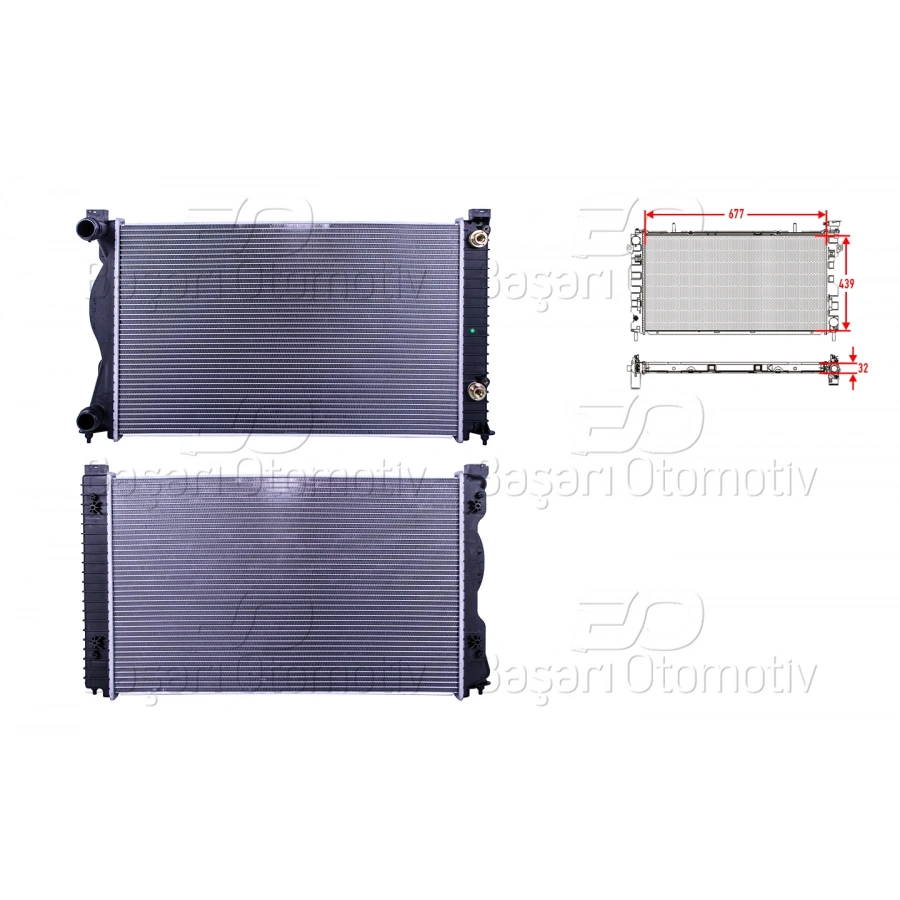 SU RADYATORU BRAZING MANUEL 677X439X32 MM AUDI A6 2.0TDI. 2.0TFSI 04-11