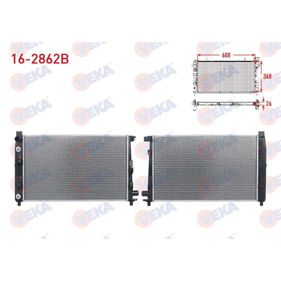 SU RADYATORU BRAZING MERCEDES A SERISI (W168) A 140 - A 160 - A 160 CDI - A 170 - A 170 CDI 1997-2004/ VANEO (414) 1.6 - 1.9 - 1.7 CDI 2002-2005