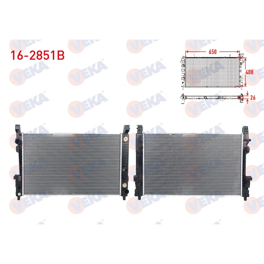 SU RADYATORU BRAZING MERCEDES A SERISI (W169) A 150 - A 160 - A 170 - A 180 - A 180 CDI - A 200 A-T/M-T 2004-2012/ B SERISI (W245) B 150 - B 160 - B 180 CDI - B 200 A-T/M-T 2005-2011