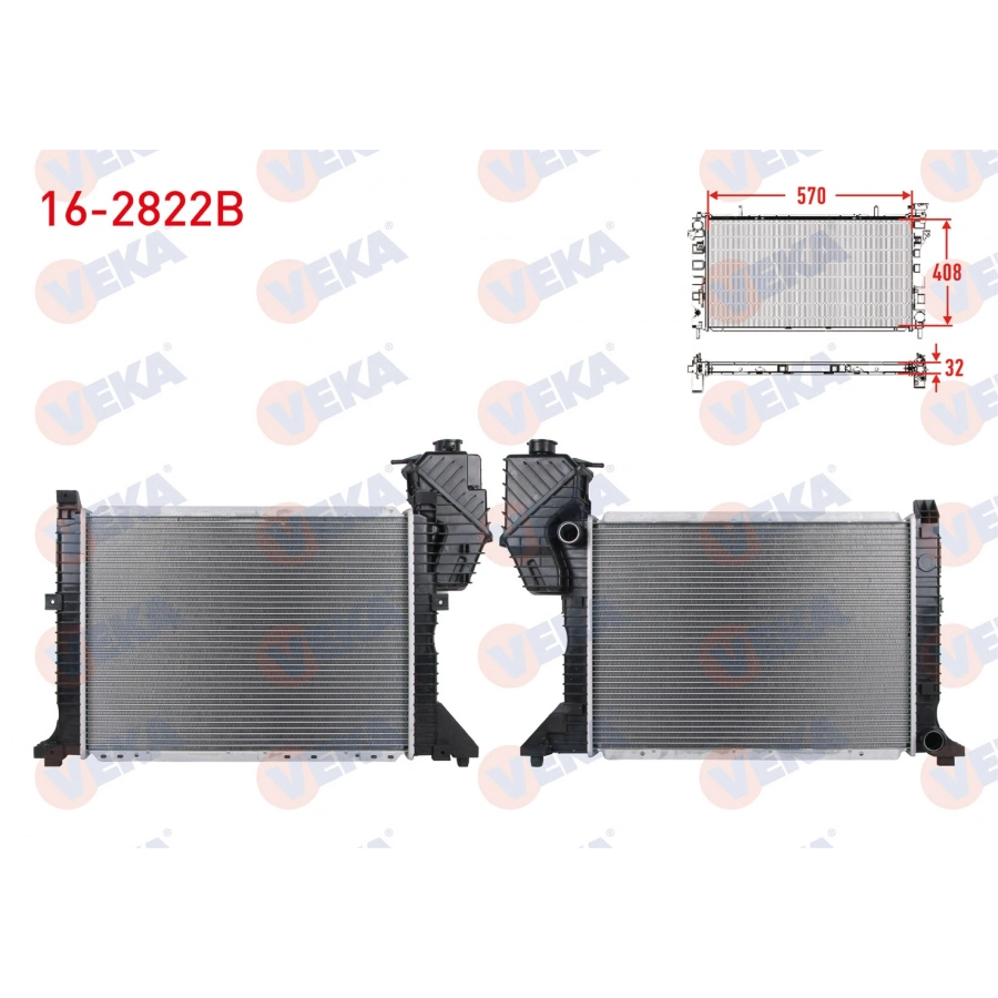 SU RADYATORU BRAZING MERCEDES SPRINTER (W901) 208 D KISA KASA M-T AC- 1995-2000