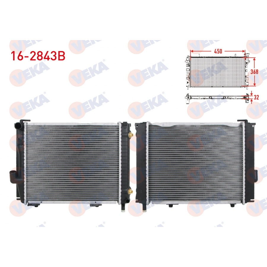 SU RADYATORU BRAZING MERCEDES (W124) 260E-280E-300E-300TE-320E-320TE-E280-E300-E320 A-T/M-T AC- 1984-1995