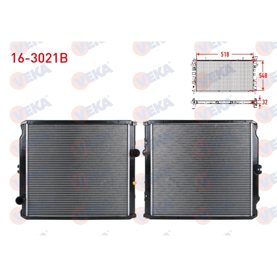 SU RADYATORU BRAZING MITSUBISHI CANTER 659 5.0 M-T (BRAKETLI) 1994-1997