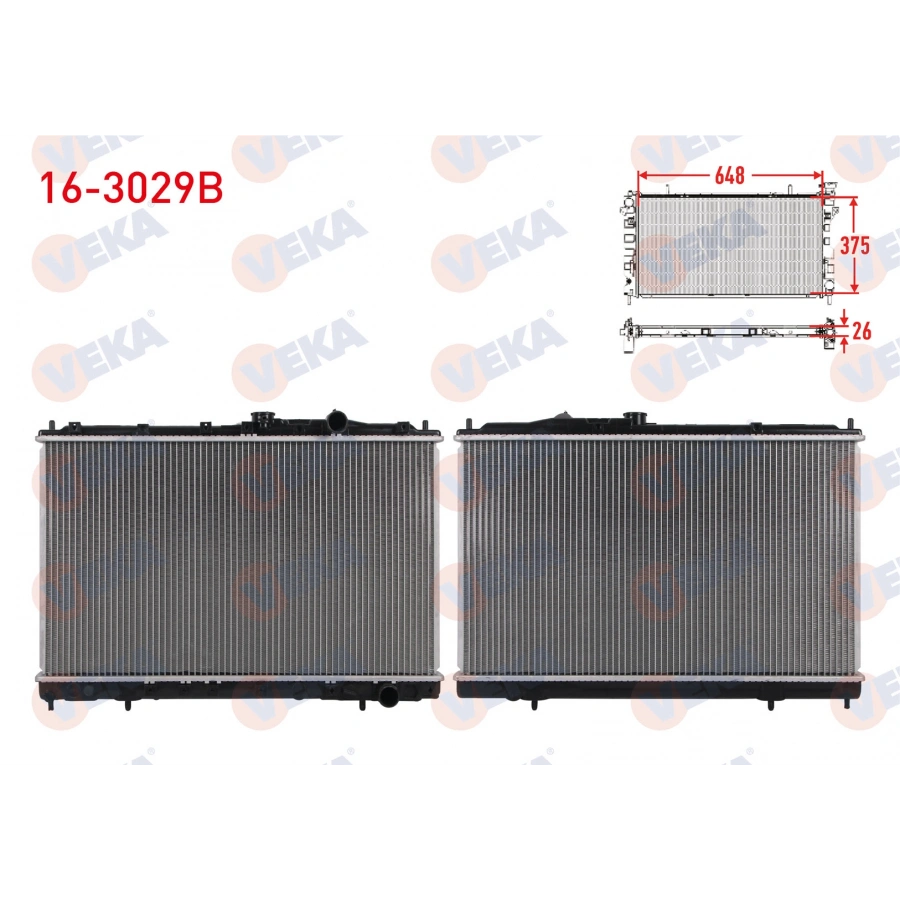 SU RADYATORU BRAZING MITSUBISHI COLT IV 1.6 i M-T 1992-1996 / LANCER V 1.6 - 1.8 M-T 1992-1995
