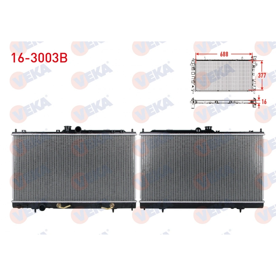 SU RADYATORU BRAZING MITSUBISHI LANCER 1.6 A-T 2003-2006