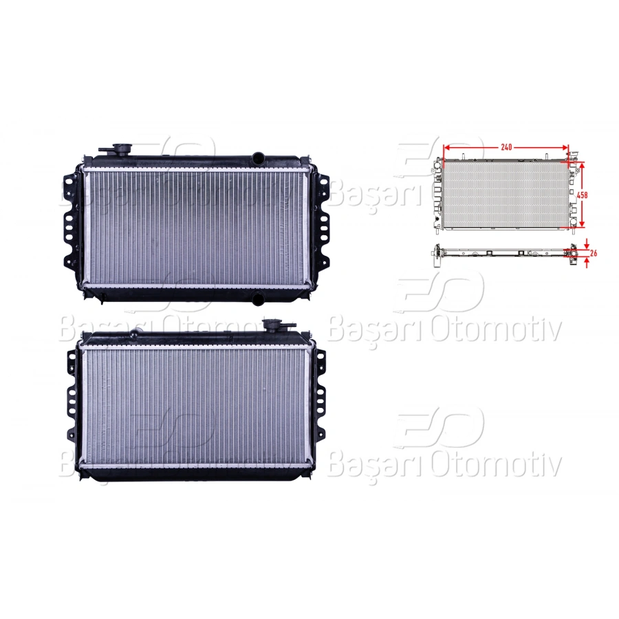 SU RADYATORU BRAZING MT 240X458X26 SUZUKI CARRY (ED)