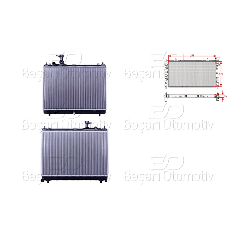 SU RADYATORU BRAZING MT 375X570X16 SUZUKI SWIFT 5 (AZ) 1.0-1.2 17>