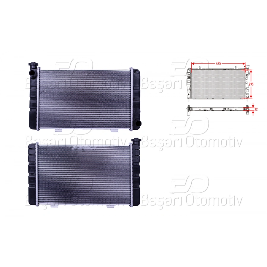 SU RADYATORU BRAZING MT 475X295X26 RENAULT R.12 TOROS 77-00 MAN